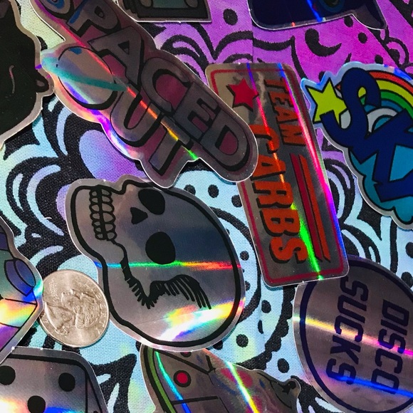 Team Carbs Metallic Prismatic Reflective Single Decor Sticker - Picture 10 of 12